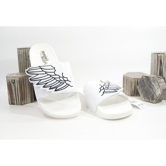 Adidas x Jeremy Scott Monogram Adilette Pool Slides Shoes Mens 11 NIB - Picture 1 of 10